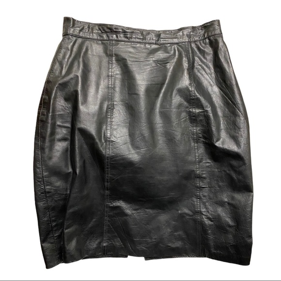 Via Max Vintage Leather Skirt Size 9 - Picture 1 of 8